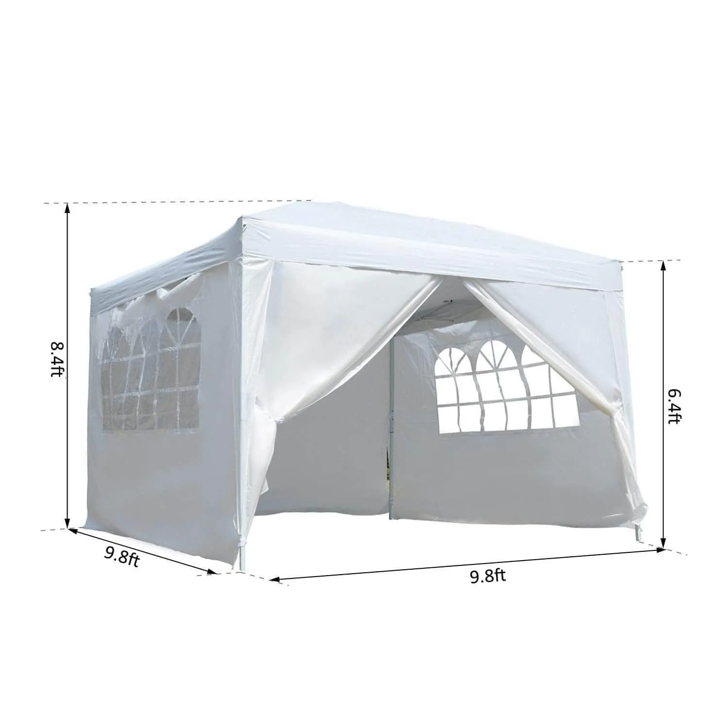 10ft x 10ft Gazebo Canopy Portable Outdoor Folding Pop Up Tent - Available in 2 Colours