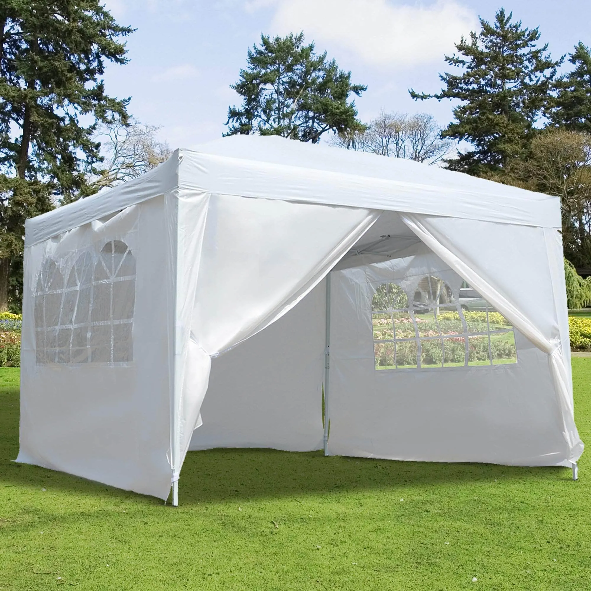 10ft x 10ft Gazebo Canopy Portable Outdoor Folding Pop Up Tent - Available in 2 Colours