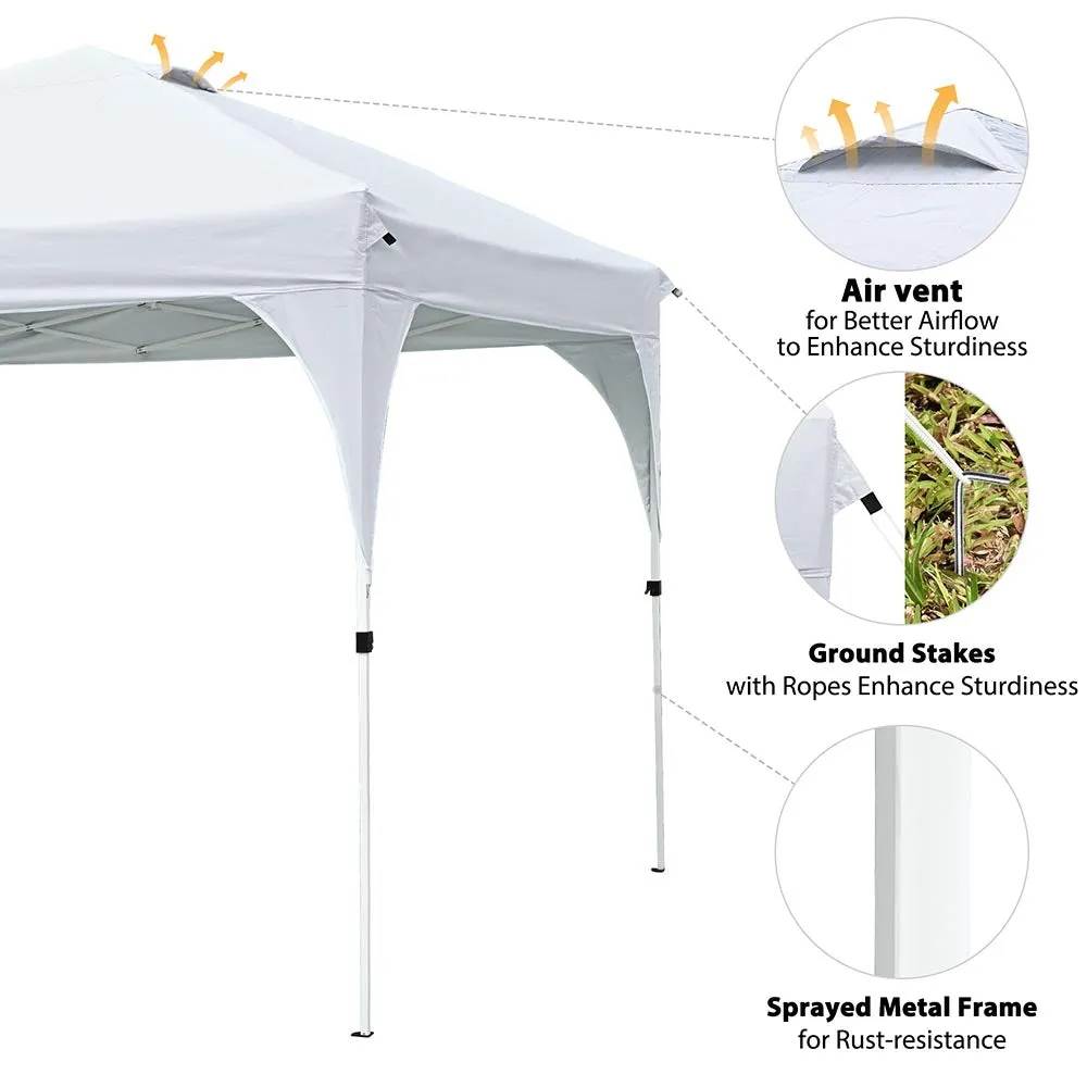 10'x10' Pop Up Canopy with Vent Weight Bags Rolling Bag