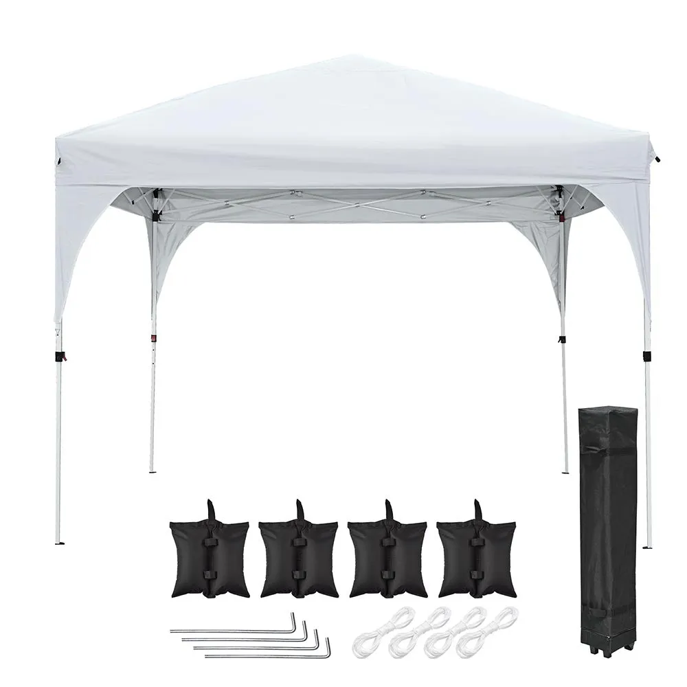 10'x10' Pop Up Canopy with Vent Weight Bags Rolling Bag