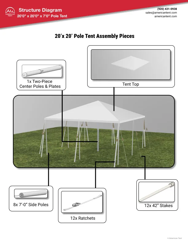 20x20 Pole Tent