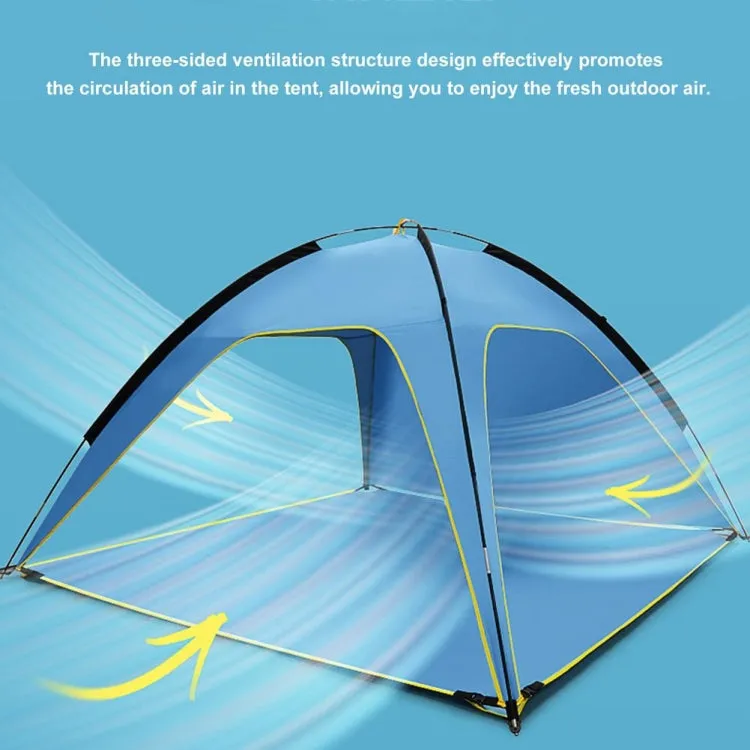 3 Sides Ventilated Spacious Outdoor Big Tent Sunscreen Rainproof Tent,Style: Detachable Base Fabric