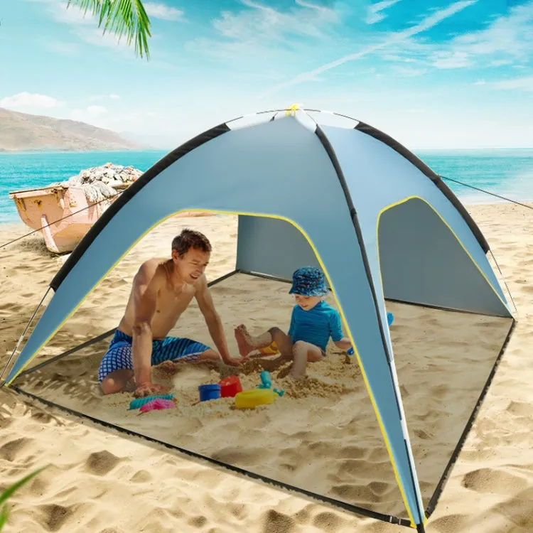 3 Sides Ventilated Spacious Outdoor Big Tent Sunscreen Rainproof Tent,Style: Detachable Base Fabric