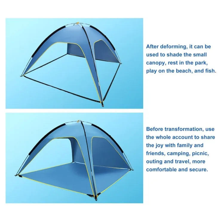 3 Sides Ventilated Spacious Outdoor Big Tent Sunscreen Rainproof Tent,Style: Detachable Base Fabric