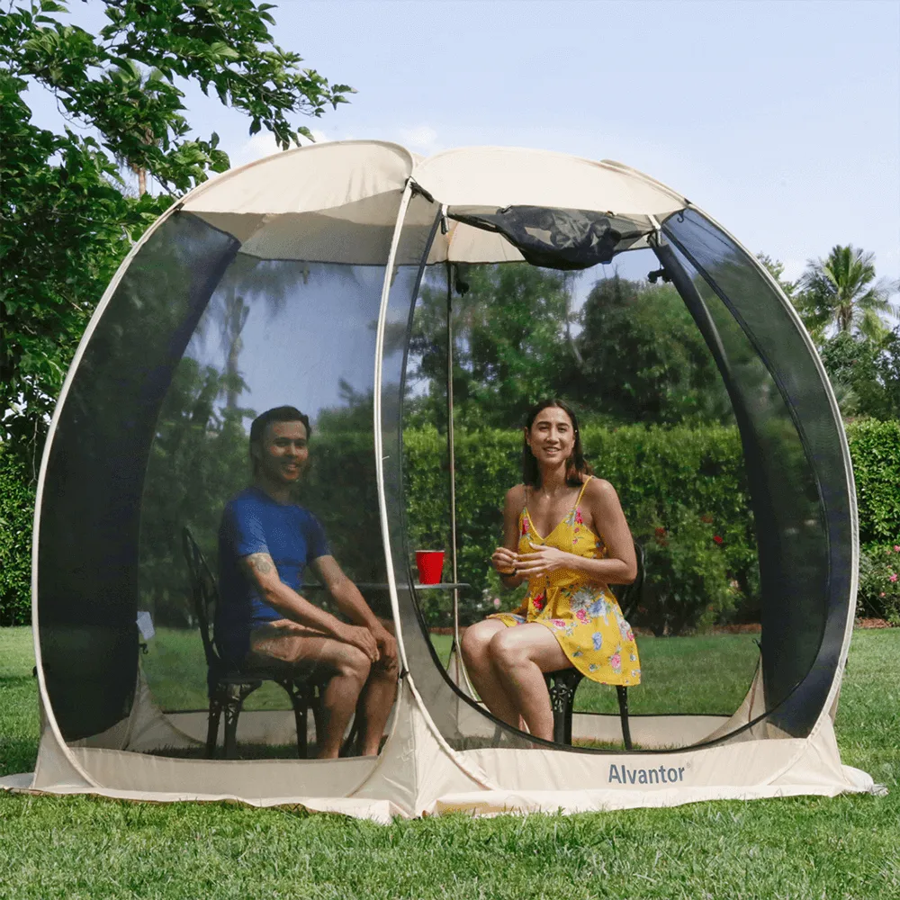 Alvantor 10'x10' 4-6 Person Pop Up Screen House Room Bug Free Gazebo Portable Screen Enclosures