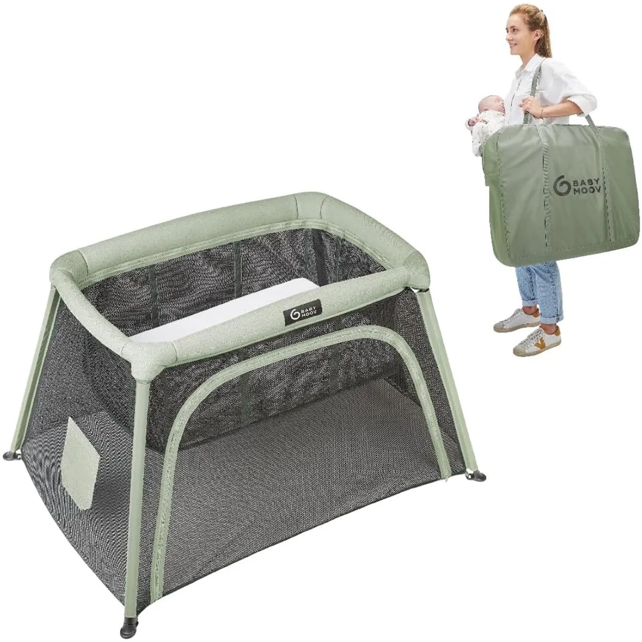 Babymoov Moov & Comfy 3-in-1 Lightweight Travel Crib