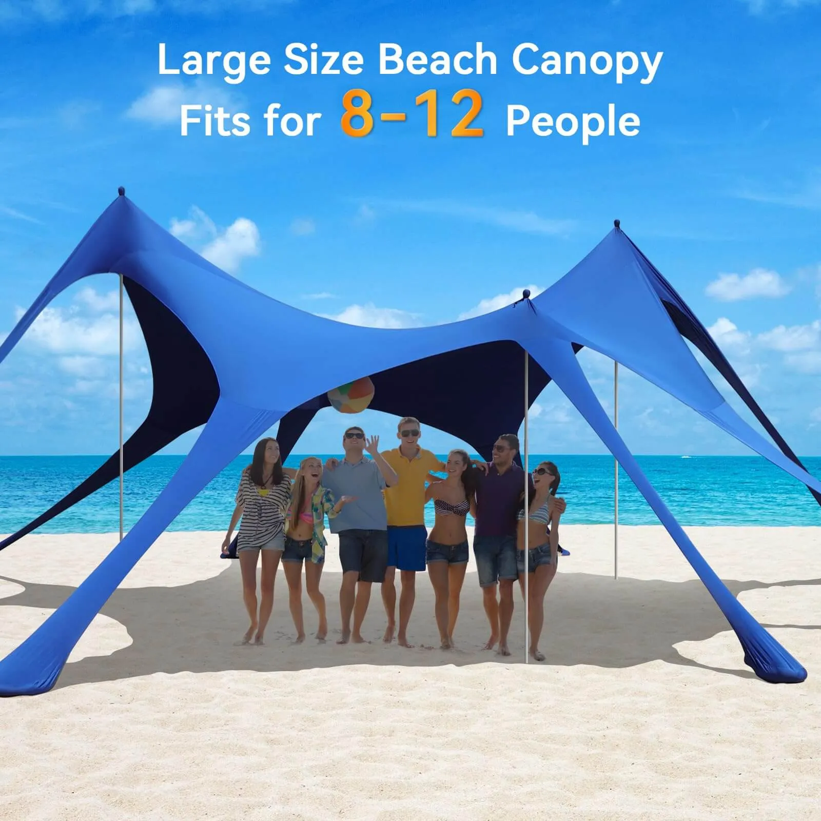 Beach Tent Sun Shelter UPF50  20×13FT OD750