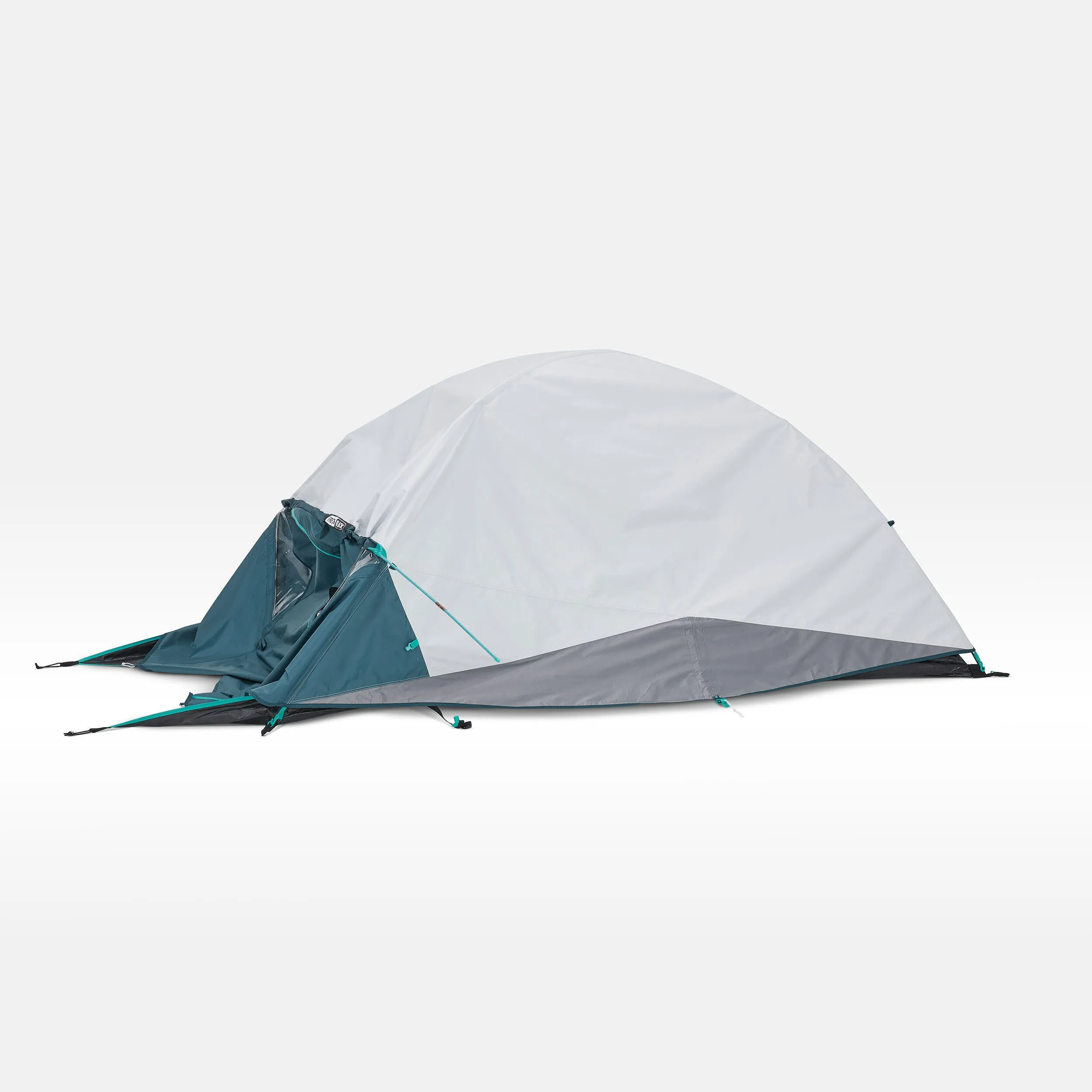 Camping tent Quechua Fresh & Black MH100 XL, grey/dark turquoise