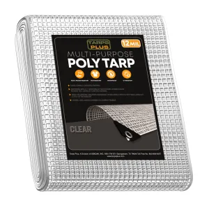 Clear Poly Tarp 10' x 10'- Blowout Sale