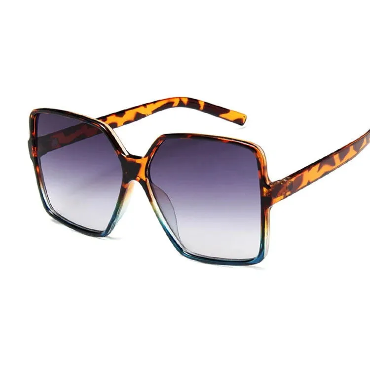 Colorful Oversized Square Frame UV Protection Sunglasses