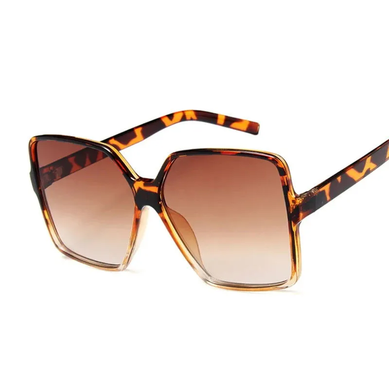 Colorful Oversized Square Frame UV Protection Sunglasses