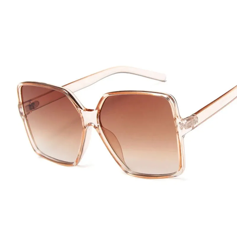 Colorful Oversized Square Frame UV Protection Sunglasses