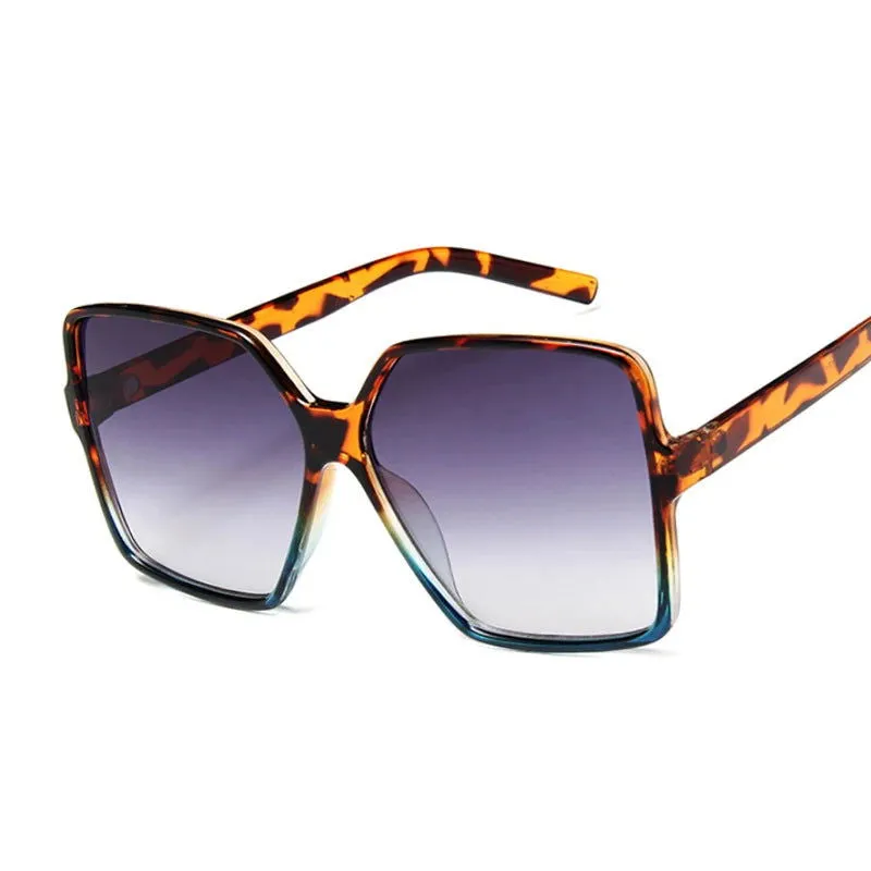 Colorful Oversized Square Frame UV Protection Sunglasses