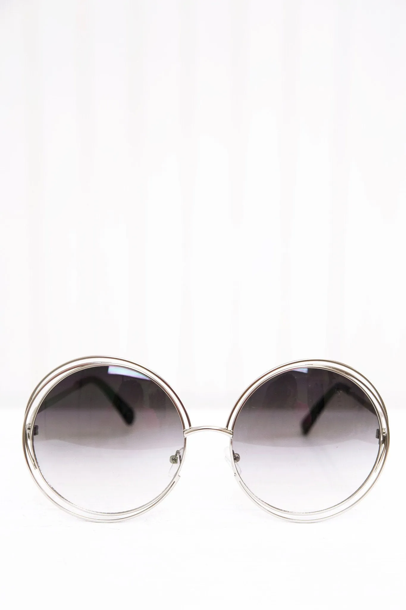 Disco Babe Round Shades - Silver/Blue