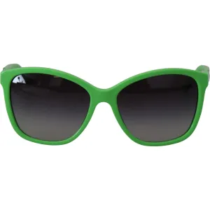 Dolce & Gabbana Chic Green Acetate Round Sunglasses