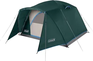 essential Skydome Camping Tent with Full-Fly Weather Vestibule, 2/4/6 Person Weatherproof Tent with Rainfly, Carry Bag, Storage Pockets, and Ventilation, Sets Up in 5 Minutes