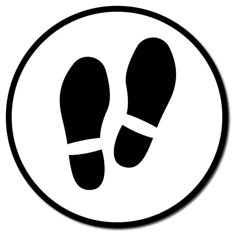 Footprints, Carpet Stickers, Multiple Colours & Sizes Available