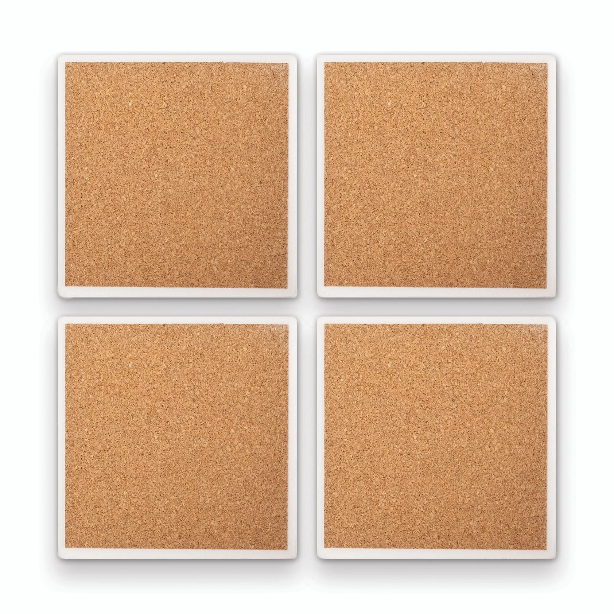 Footprints In Sand Brown 4 x 4 Absorbent Ceramic Square Coasters Pack of 4