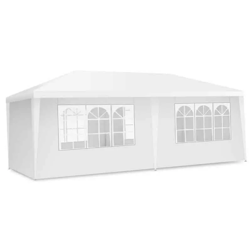 GrandShoppersHub  10' x 20' Canopy Tent Heavy Duty Wedding Party Tent Outdoor Gazebo Tent with 6 Removable Sidewalls & Carrying Bag