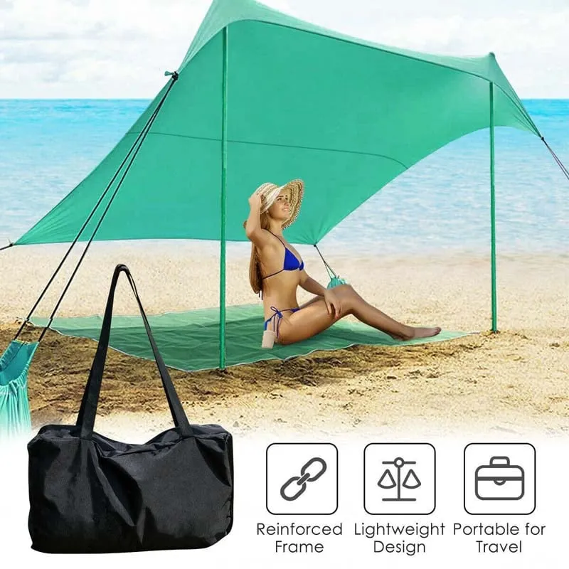 GrandShoppersHub  7' x 7' Family Beach Tent Canopy Sunshade