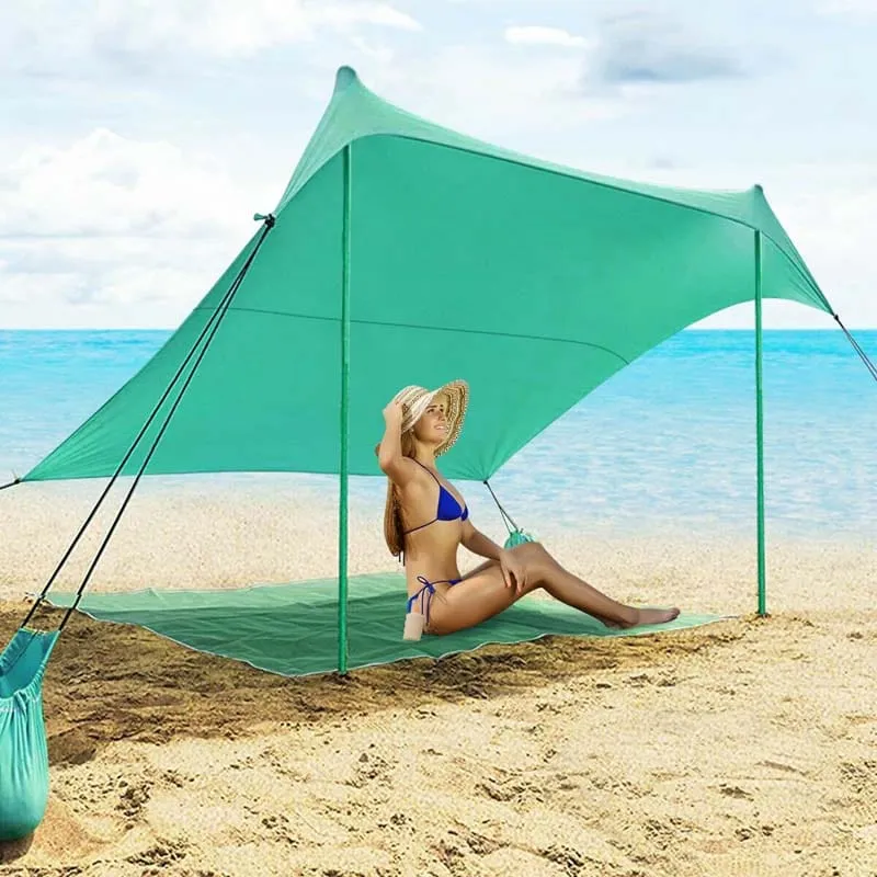 GrandShoppersHub  7' x 7' Family Beach Tent Canopy Sunshade