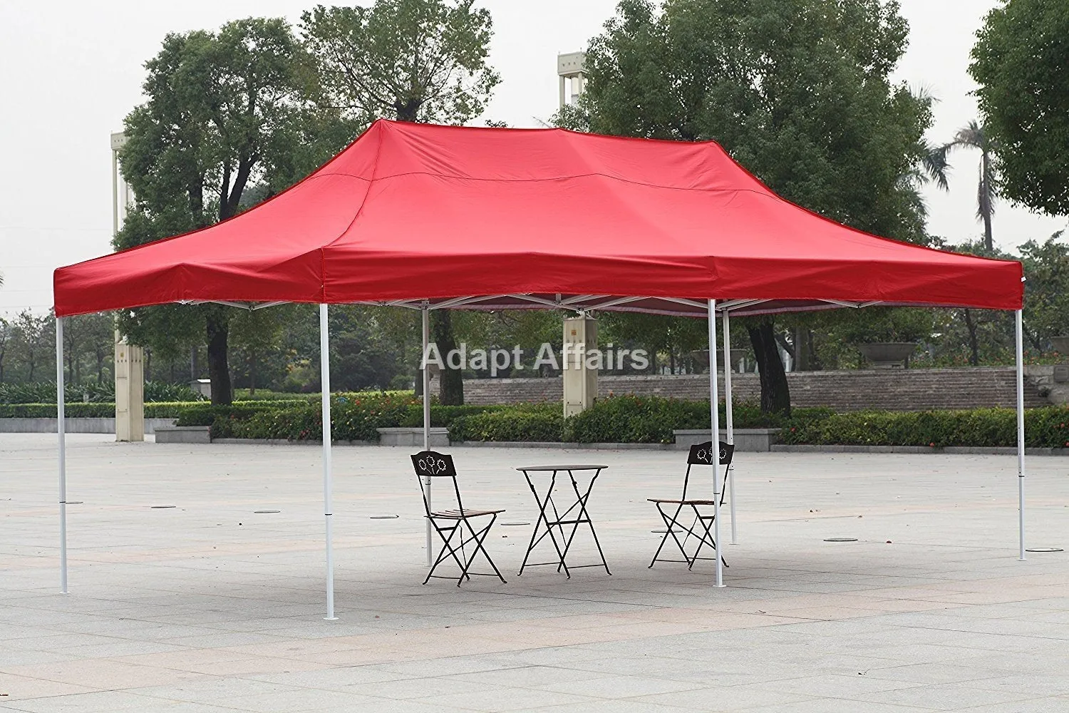 Invezo 10 x 20 ft / 3 x 6 mtr Gazebo Canopy Tent (35 kgs, Red), 2 mins Installation