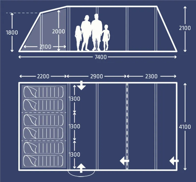 Kampa Croyde 6 Poled Tent