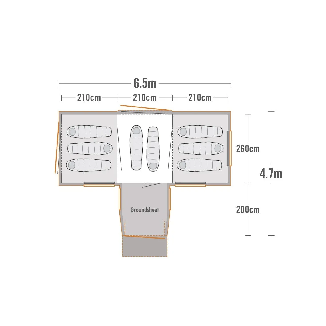 Kiwi Camping Takahe 8 Blackout Family Tent