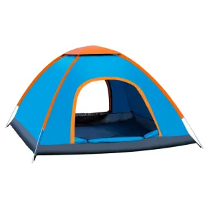 Outdoor Camping Beach Rainproof Sun-proof Automatic Quick Install Tent For 3-4 People(Blue)