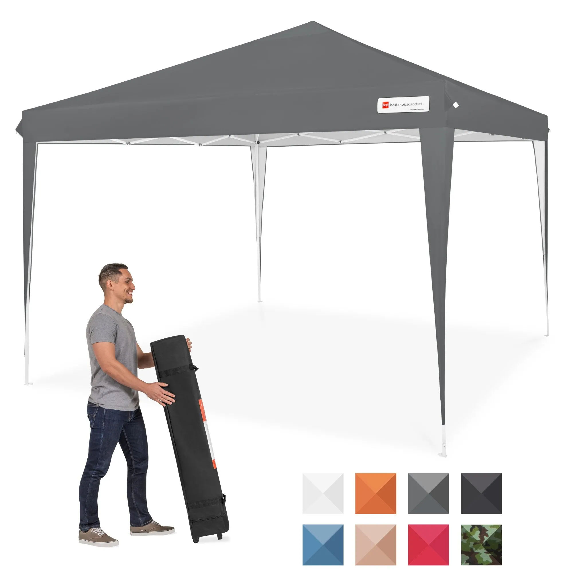 Outdoor Portable Pop Up Canopy Tent w/ Carrying Case, 10x10ft