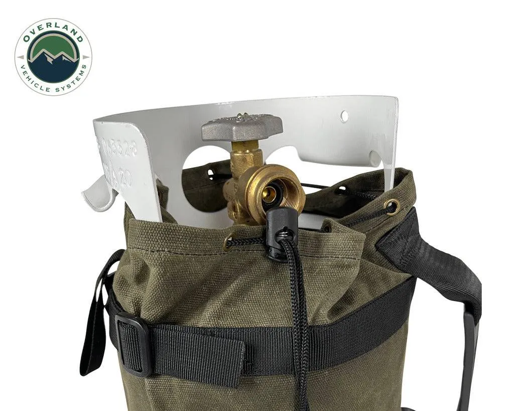 Overland Vehicle Systems Propane Bag With Handle And Straps - #16 Waxed Canvas | Universal