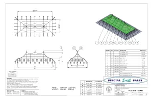 Pole Tent 30' x 80' White