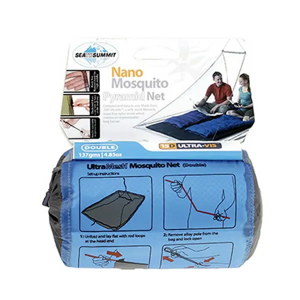 Sea to Summit Nano Ultralight Mosquito Net - Double Person Pyramid