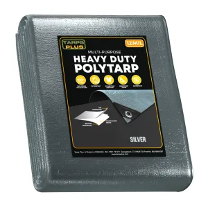 Silver Poly Tarp 12' x 30'