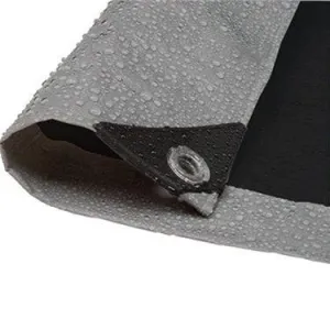 Silver/Black Poly Tarp 12' x 20'