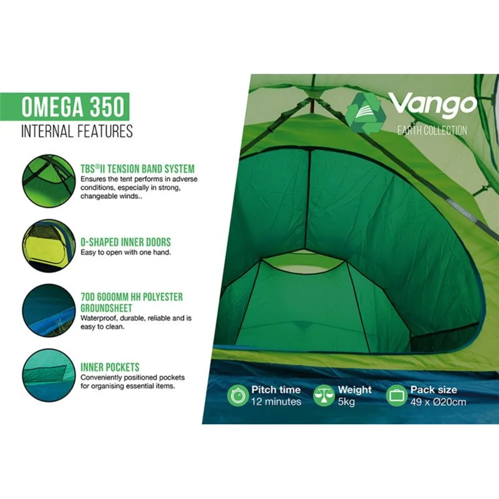 Vango Omega 350 Eco Tent - 3 Man Tent (2023)